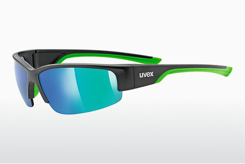 solbrille UVEX SPORTS sportstyle 215 black mat green