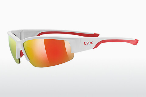 solbrille UVEX SPORTS sportstyle 215 white mat red