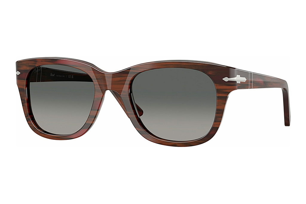 Persol   PO3372S 122371 Gradient GreyStriped Burgundy