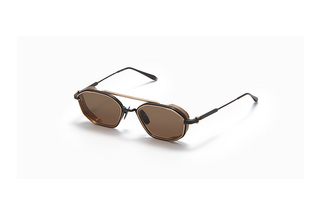 Akoni Eyewear AKS-508 C Dark Brown - ARBrushed Black - Matte White Gold w/Dark Brown - AR