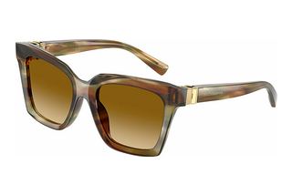 Dolce & Gabbana DG4498 34462L Light Yellow Gradient Light BrownStriped Ochre