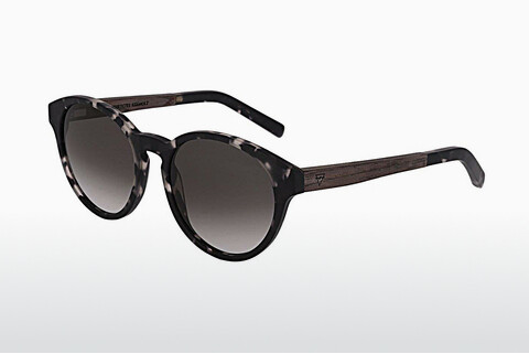 solbrille Kerbholz Leopold Black Structured